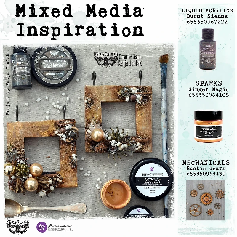 Finnabair® Mechanicals Rustic Gears Metal Embellishments