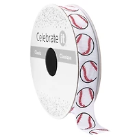 5/8" x 7yd. Baseball Ribbon by Celebrate It® Classic