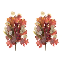Orange Mixed Fall Foliage Leaf Stems, 2ct.