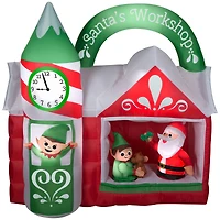 7.4ft. Airblown® Inflatable Christmas Santa's Workshop Scene