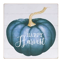 16" Blue Pumpkin Sentiment Sign Set