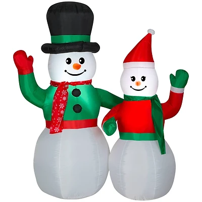 6.5ft. Airblown® Inflatable Snowman Couple Scene