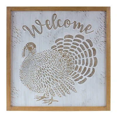 20" Metal Welcome Turkey Sign