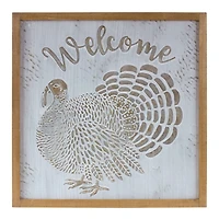 20" Metal Welcome Turkey Sign