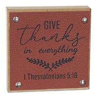 5" Give Thanks Harvest Sign Set