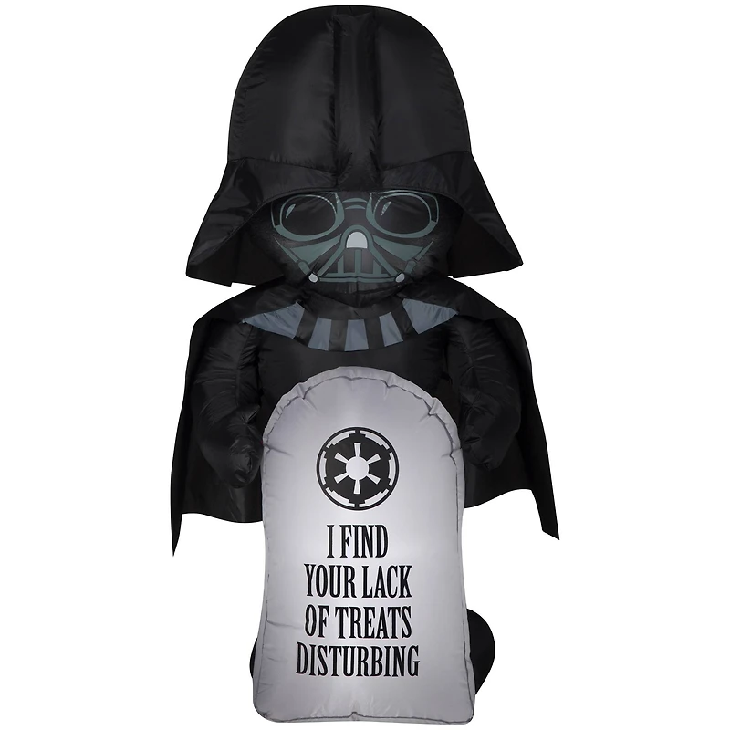 3.5ft. Airblown® Inflatable Halloween Stylized Darth Vader with Tombstone