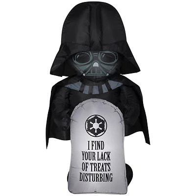 3.5ft. Airblown® Inflatable Halloween Stylized Darth Vader with Tombstone