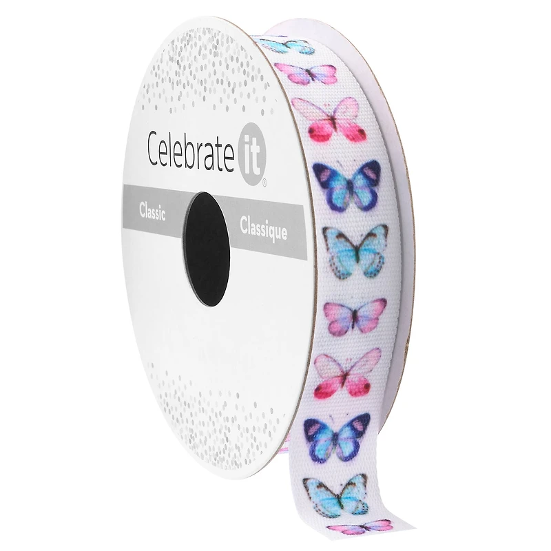 5/8" x 7yd. Butterfly Ribbon by Celebrate It™ Classic