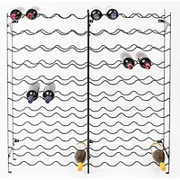 Sorbus Black -Bottle Freestanding Metal Wine Rack