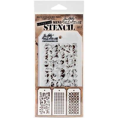 Stampers Anonymous Tim Holtz® Mini Layered Stencil Set No.7