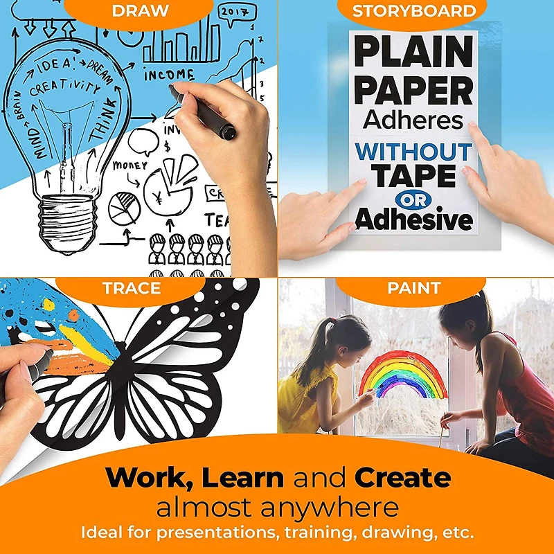 Clear Cling-rite Dry Erase Roll