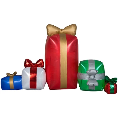 4.4ft. Airblown® Inflatable Christmas Gift Box Scene