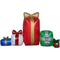 4.4ft. Airblown® Inflatable Christmas Gift Box Scene