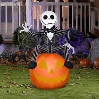 3.5ft. Airblown® Inflatable Halloween Nightmare Before Christmas Jack on Pumpkin