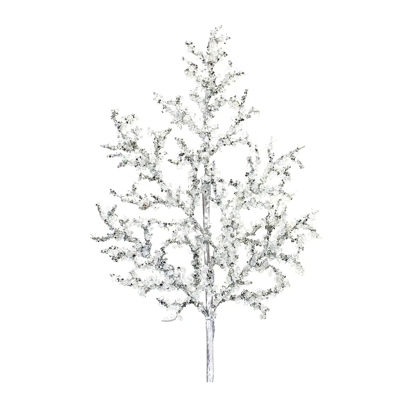 Glittery Silver Iced Twig Branches, 12ct.
