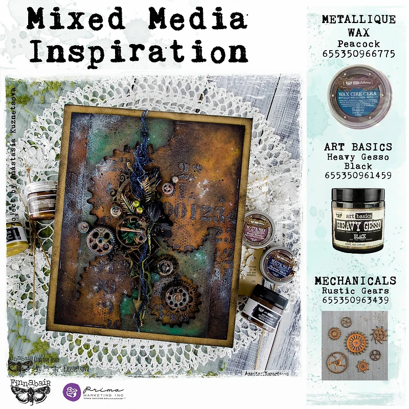 Finnabair® Mechanicals Rustic Gears Metal Embellishments