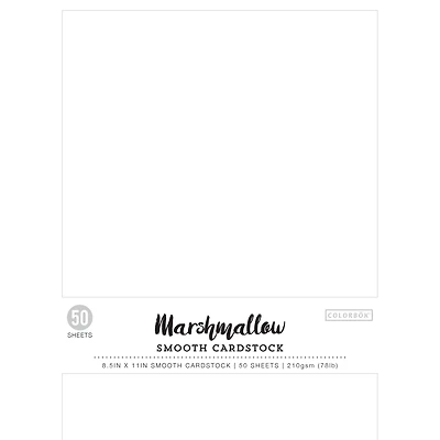 Colorbok® Marshmallow 8.5" x 11" Smooth Cardstock, 50 Sheets
