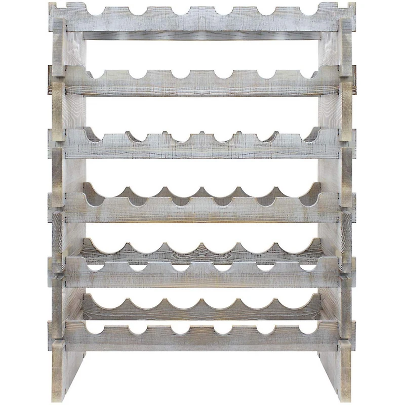 Sorbus Greywood 6-Tier Stackable Bamboo Wine Rack