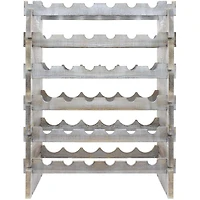 Sorbus Greywood 6-Tier Stackable Bamboo Wine Rack