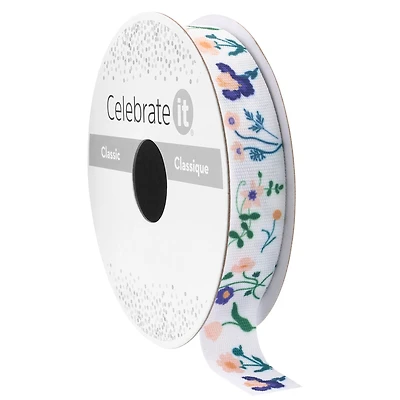 5/8" x 7yd. Floral Ribbon by Celebrate It™ Classic