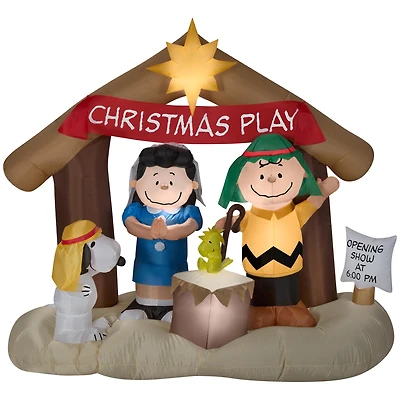 5.5ft. Airblown® Inflatable Peanuts Nativity Scene