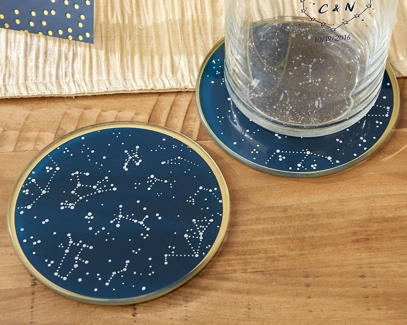 Kate Aspen® Under the Stars Glass Coaster Sets, 4ct.