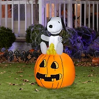 3.5ft. Airblown® Inflatable Halloween Peanuts Snoopy & Woodstock on Pumpkin
