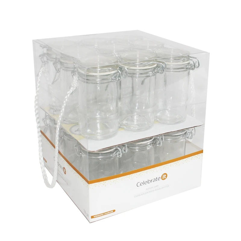 Glass Snap-Top Favor Jars, 18ct. by Celebrate It™