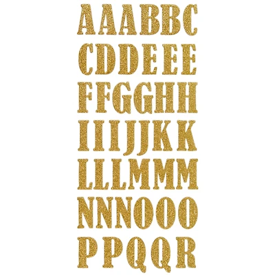 Glitter Bernhard Condensed Alphabet Foam Stickers by Recollections