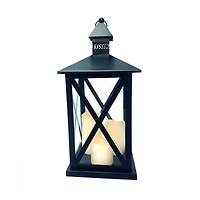 19" Black Lantern with 3 LED Candles by Ashland®