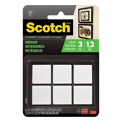 Scotch™ White Indoor Fastener Squares