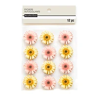 12 Packs: 12 ct. (144 total) Gerbera Daisy Stickers by Recollections™