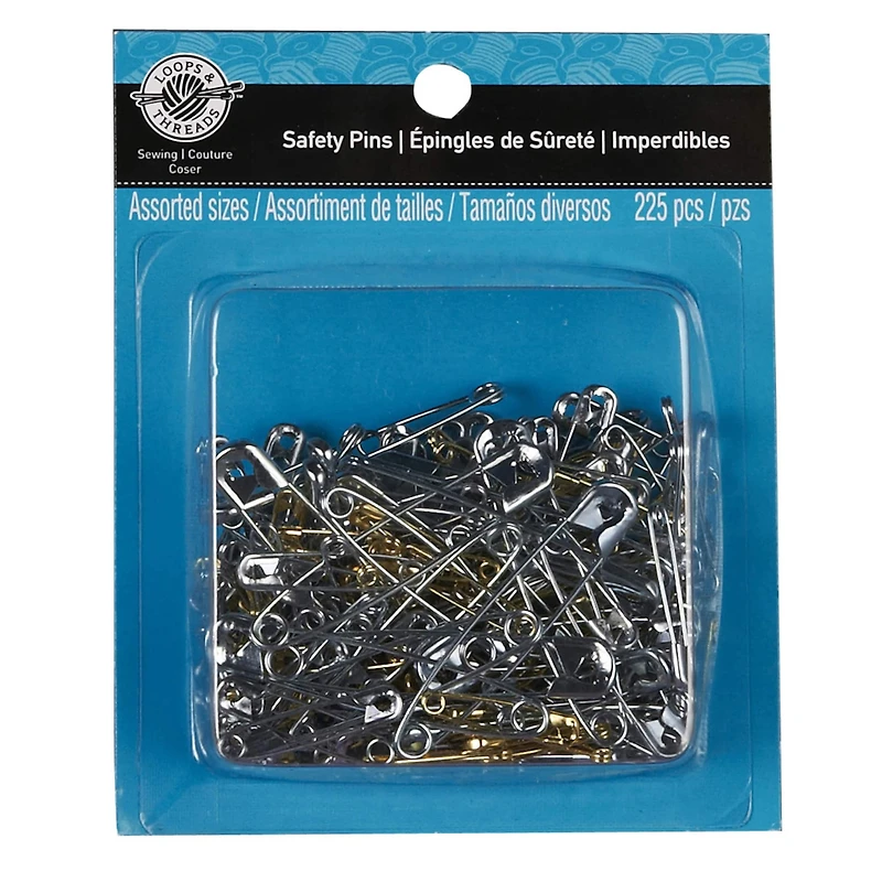 Silver & Gold Assortment Safety Pins by Loops & Threads™