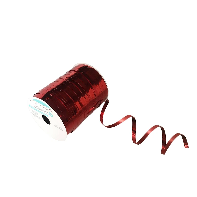 12 Pack: 3/16" Red Glitter Curling Ribbon by Celebrate It™
