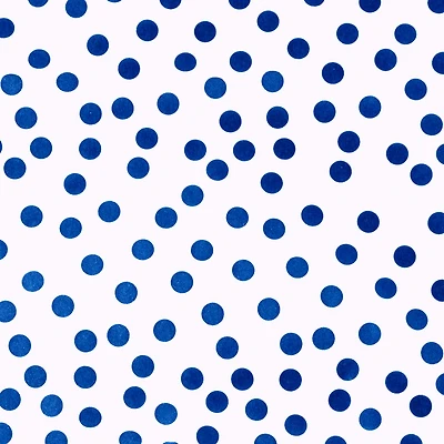 White & Navy Dotted Tissue Paper Sheets by Celebrate It™