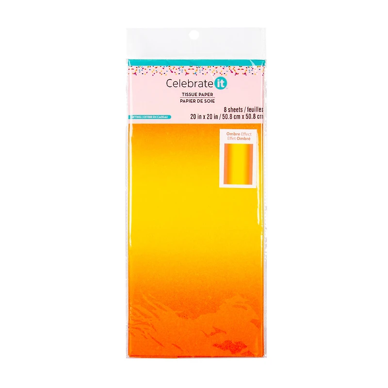 Orange & Yellow Ombre Tissue Paper Sheets by Celebrate It™