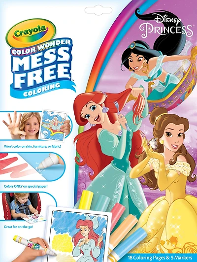 18 Pack: Crayola® Color Wonder™ Mess Free™ ©Disney Princess Coloring Pad & Markers