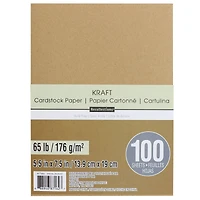 Kraft 5.5" x 7.5" Cardstock Paper by Recollections™, 100 Sheets