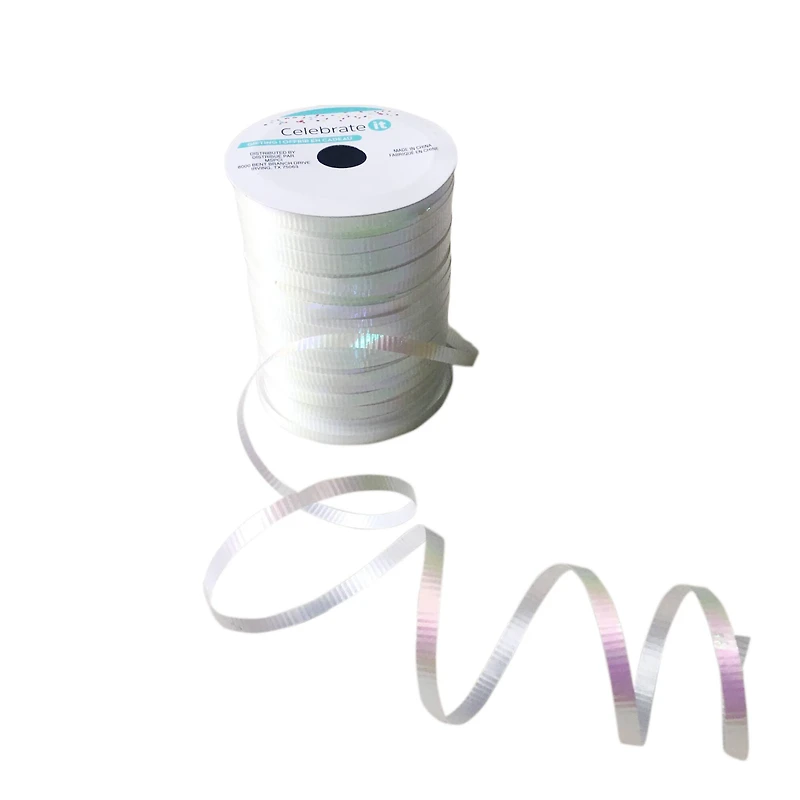 3/16" Iridescent White Curling Ribbon by Celebrate It™