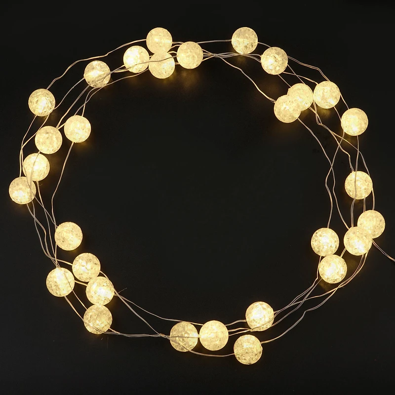 30ct. Crackle Ball LED String Lights by Ashland™ 