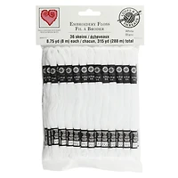 White Embroidery Floss Pack by Loops & Threads®, 36ct.