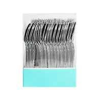 Silver Hammered Plastic Cutlery Set by Celebrate It™, 120ct.