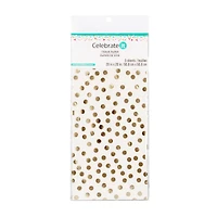 12 Packs: 5 ct. (60 total) White & Gold Dots Tissue Paper by Celebrate It™