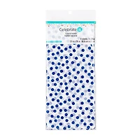 White & Navy Dotted Tissue Paper Sheets by Celebrate It™