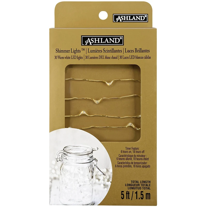 Shimmer Lights™ Gold LED String Lights By Ashland®