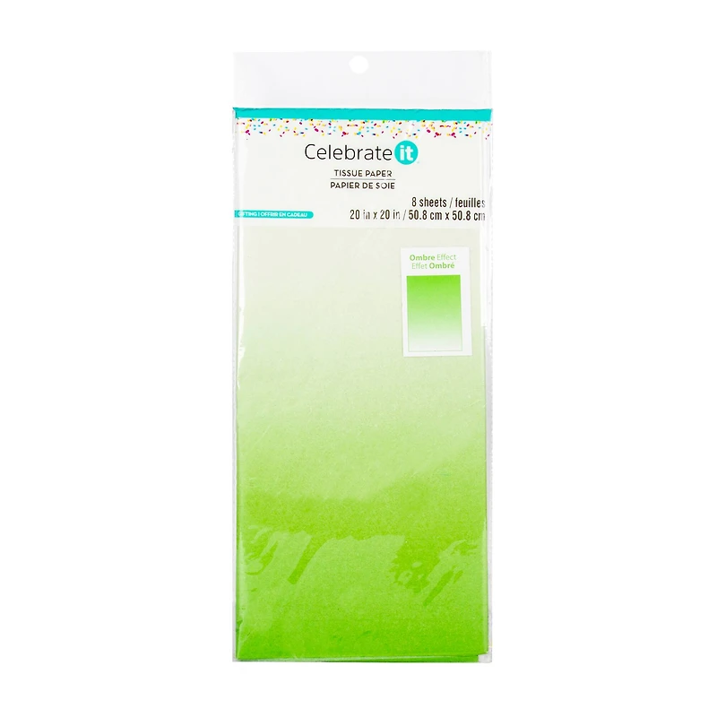 Green Ombre Tissue Paper Sheets by Celebrate It™