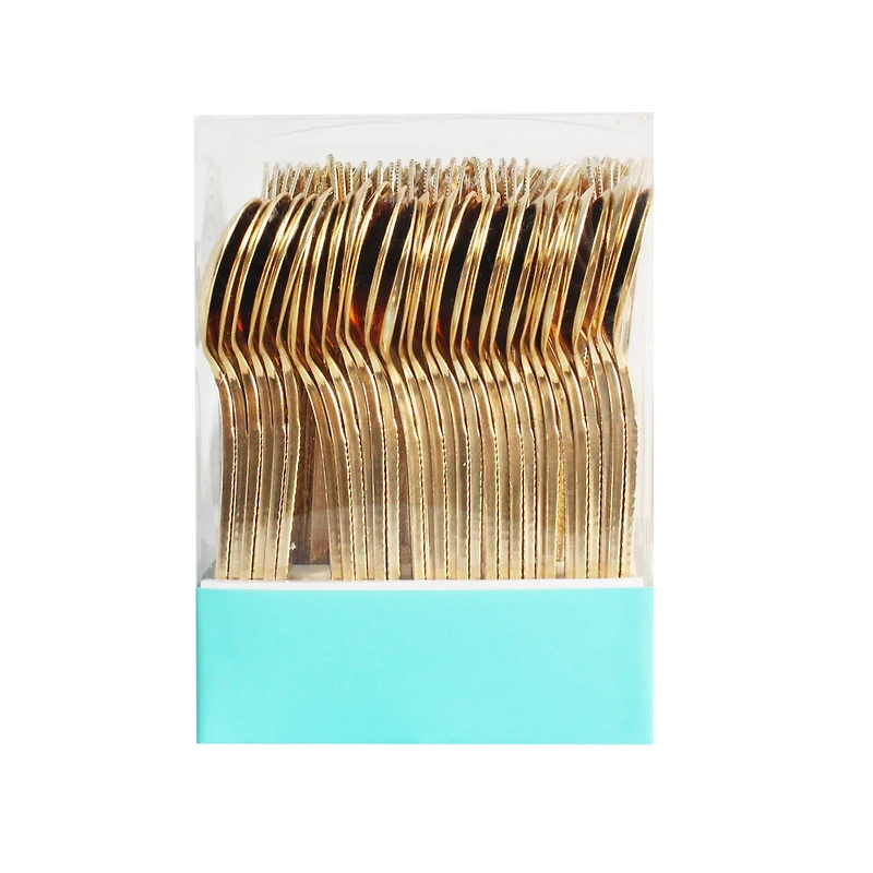 Gold Hammered Plastic Cutlery Set by Celebrate It™, 120ct.