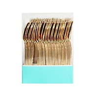 Gold Hammered Plastic Cutlery Set by Celebrate It™, 120ct.