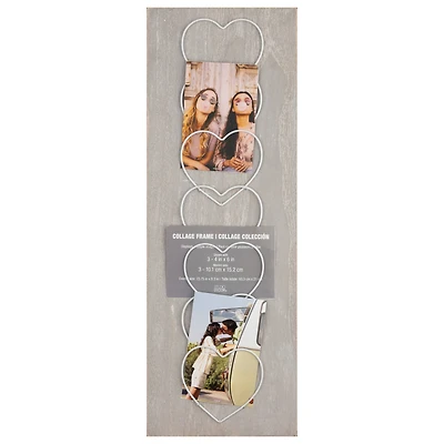 7 Opening Gray Wire Heart Collage Frame by Studio Décor®