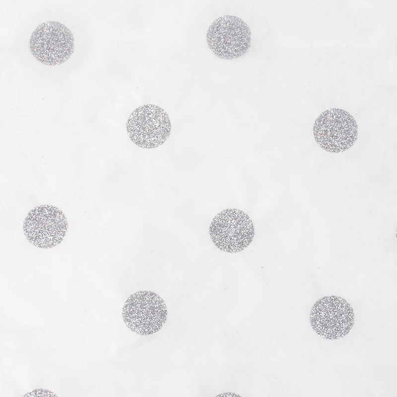 12 Packs: 5 ct. (60 total) Solid Silver & Silver Glitter Dots Tissue Paper by Celebrate It™
